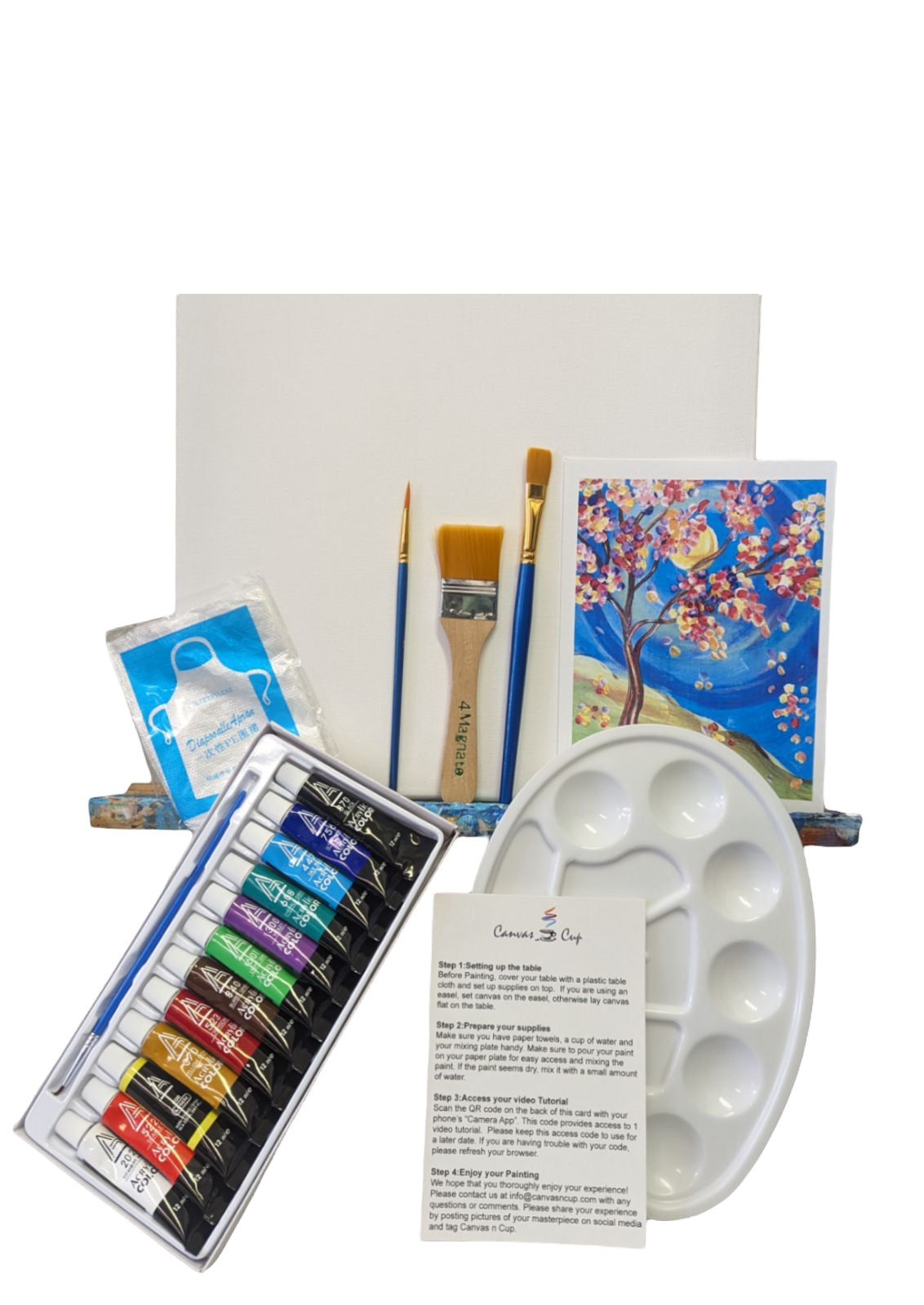 Cherry Blossom Bridge At Home Painting Kit & Video Tutorial