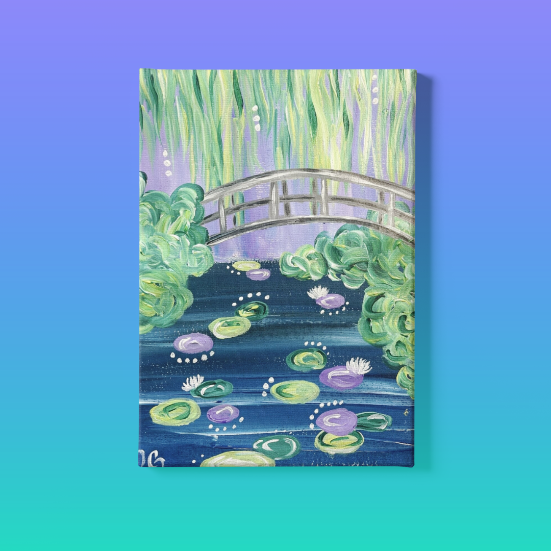 Monet's Bridge over Lily Pond Painting Kit & Video Tutorial